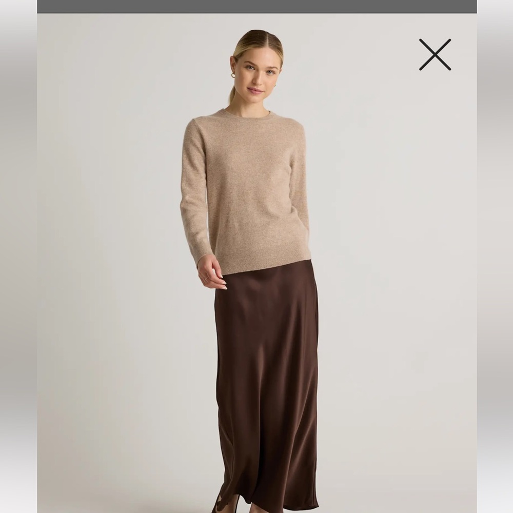Quince | Small | tan Mongolian cashmere crew neck cashmere sweater - Picture 2 of 9